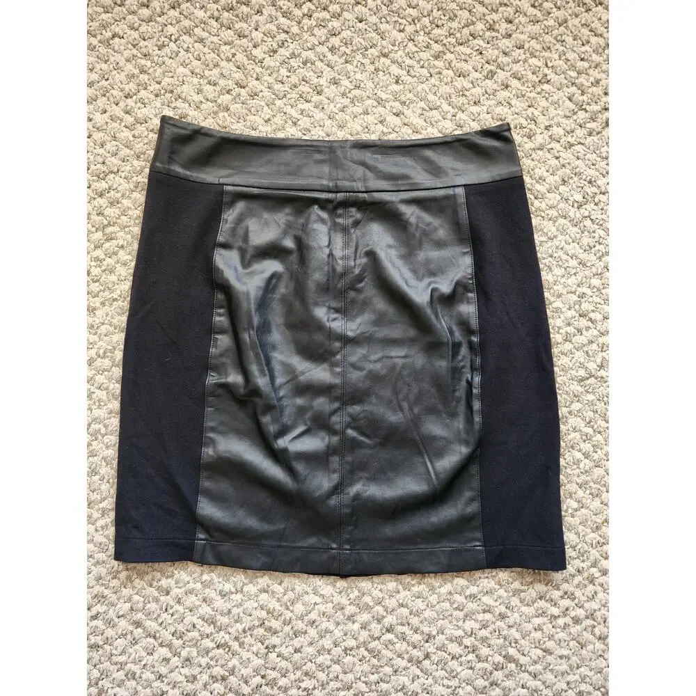 CAbi Womens Size 8 Straight-Pencil Black Skirt